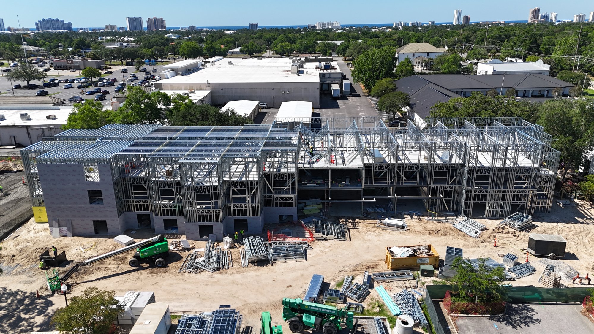 Aerial view of TownPlace Suites by Marriott under construction in Gulf Shores
