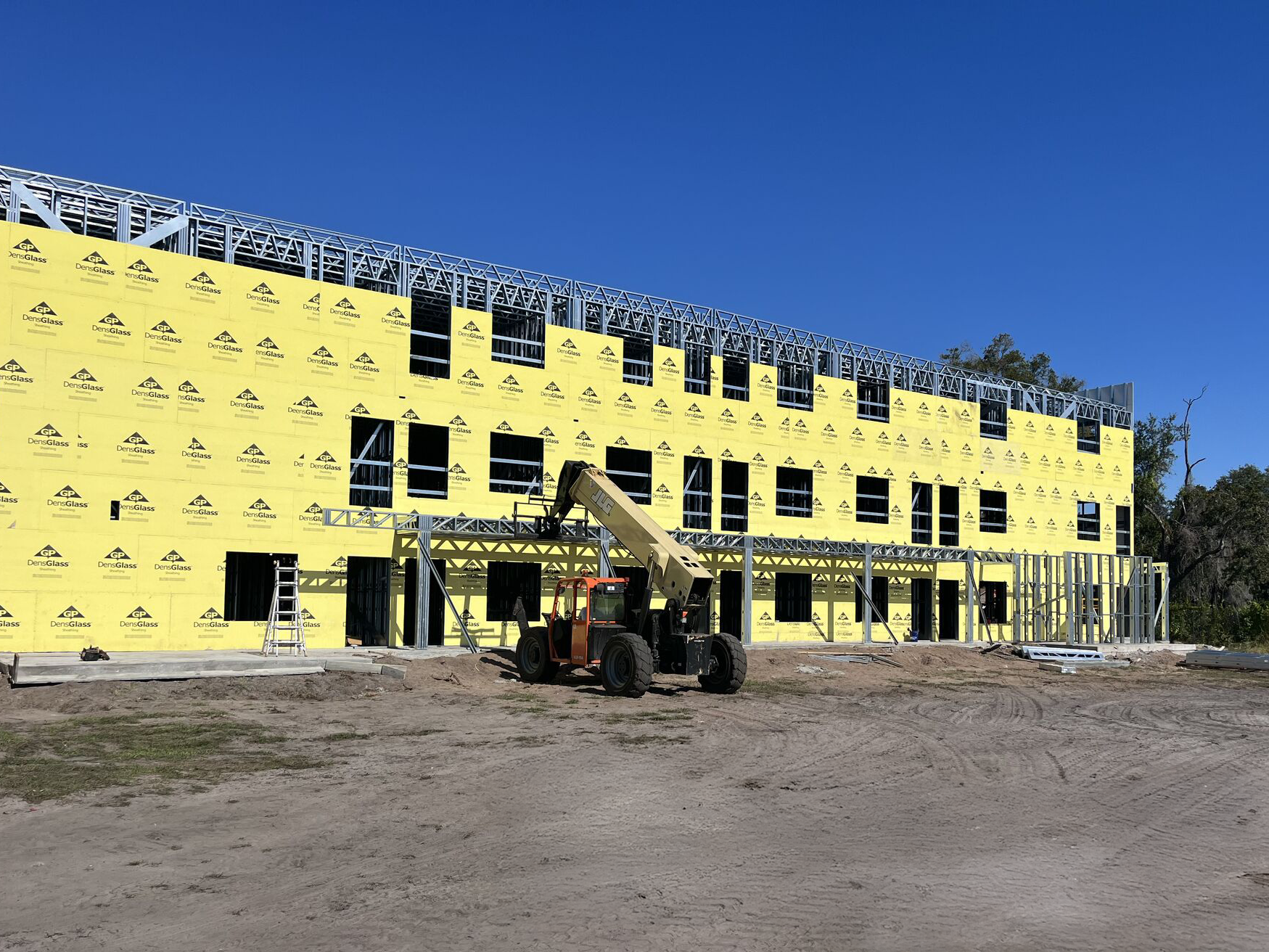 Exterior of building with DenGlass